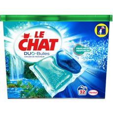 Le Chat Le Chat Duo Bulles Lessive Capsules Fraicheur Renforcee 32 Lavages 32 Lavages 32 Capsules Pas Cher A Prix Auchan