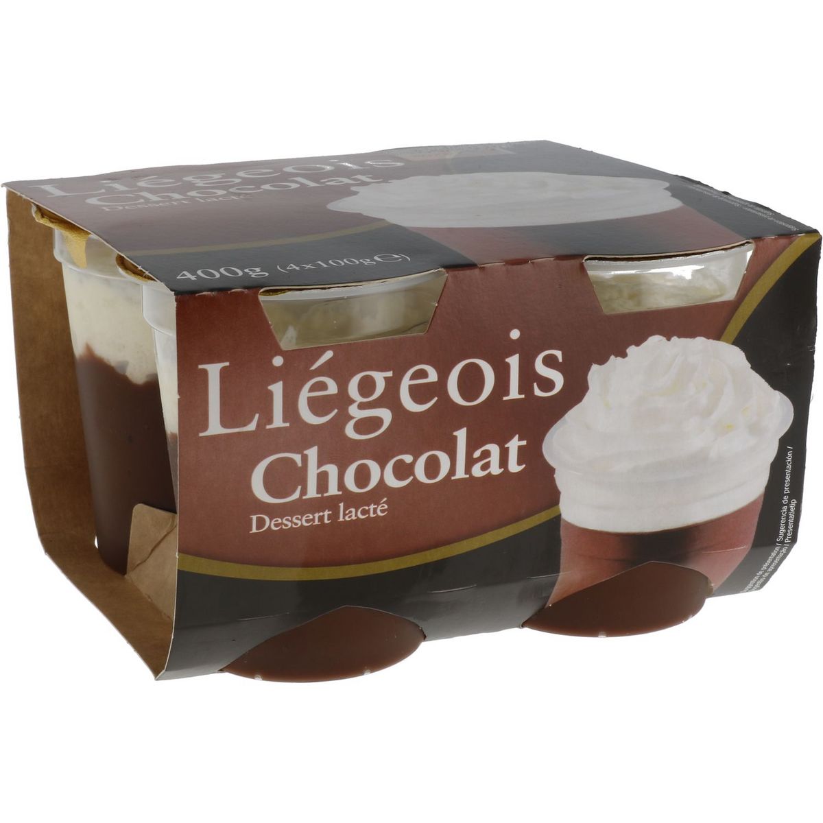DISCOUNT Liégeois au chocolat 4x100g