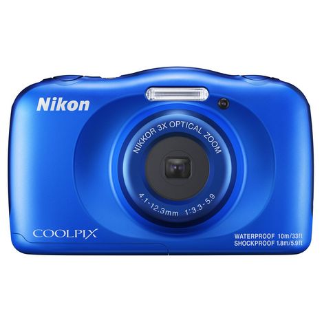 NIKON Appareil photo compact étanche Coolpix W150 Bleu + Sac à dos pas cher  