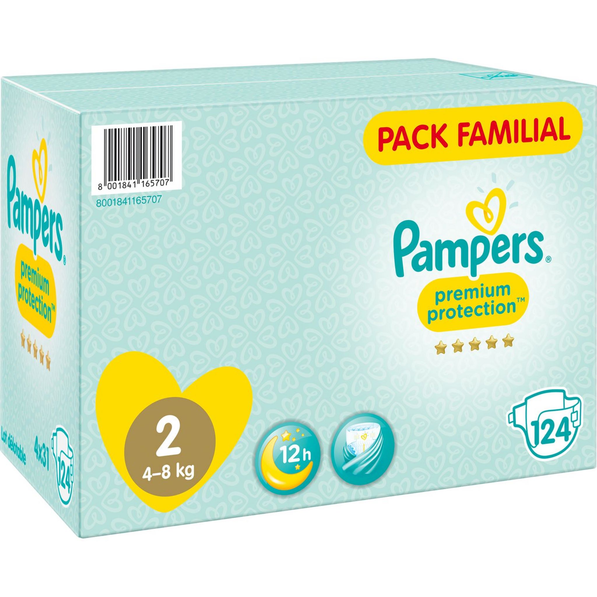 Pampers Couches Baby Dry T2 Taille 2 4-8Kg MEGA PACK x124