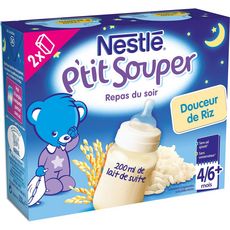 Nestle Nestle Ptit Souper Douceur De Riz 2x250ml Des 6mois Pas Cher A Prix Auchan