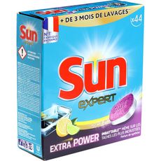 SUN Tablettes lave-vaisselle expert extra power citron 44 pastilles