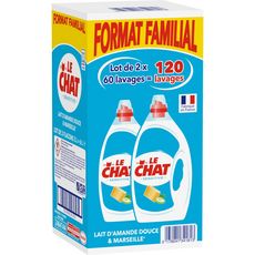 Le Chat Lessive Liquide Savon De Marseille Format Familial 1 Lavages 2x3l Pas Cher A Prix Auchan