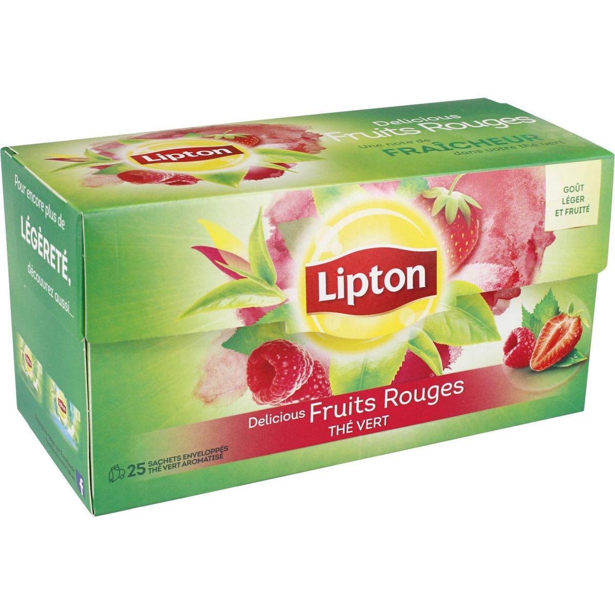 LIPTON Lipton thé vert fruits rouge sachet x25 -40g pas cher 