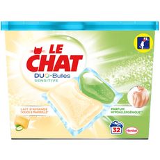 Le Chat Duo Bulles Lessive Capsules Lait D Amande Douce 32 Lavages Pas Cher A Prix Auchan