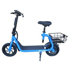 MOOVWAY Scooter électrique Pliable avec selle E-Scooter City Moov Bleu