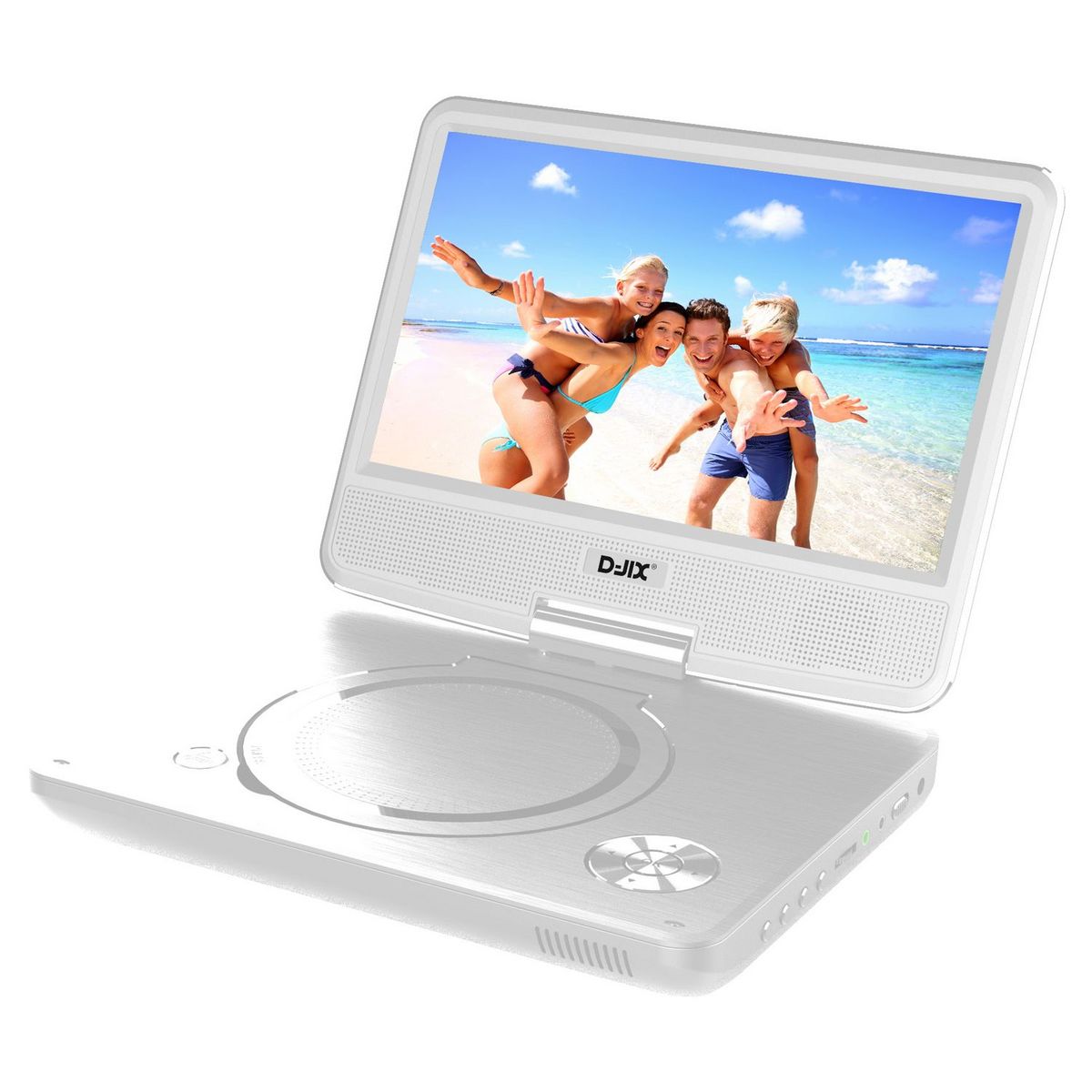 LOGICOM Lecteur DVD portable avec écran rotatif PVS 906-20 Blanc