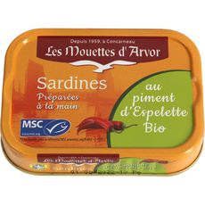 LES MOUETTES D ARVOR Les Mouettes d'Arvor sardines à l'huile d'olive bio 115g