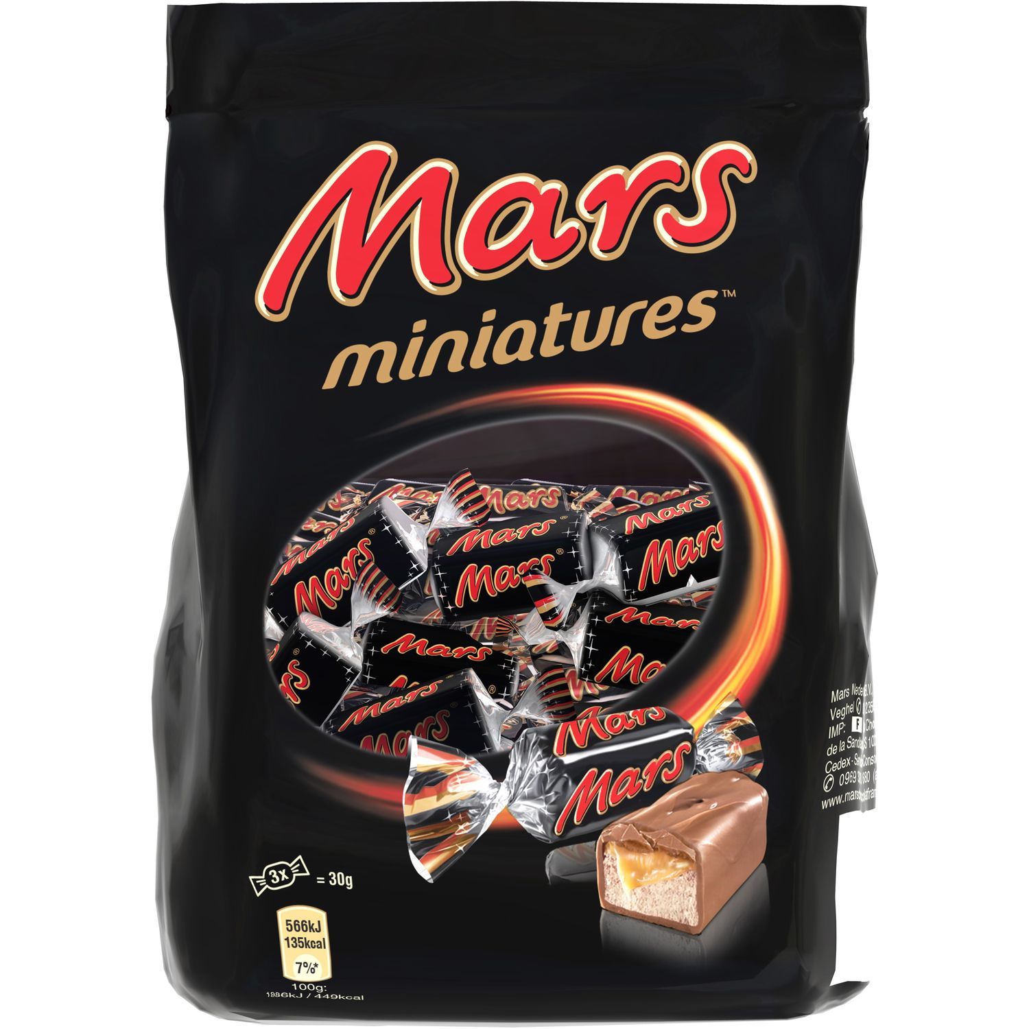 MARS Miniatures barres chocolatées au caramel 130g pas cher 