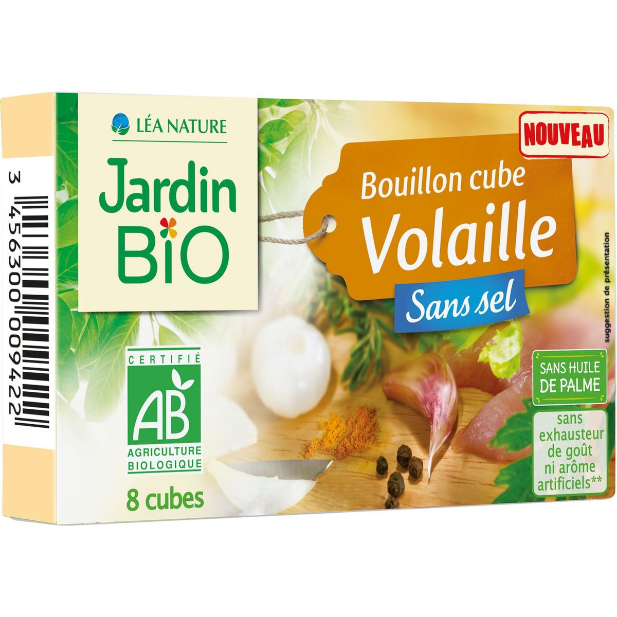 JARDIN BIO ETIC Bouillon cube de volaille sans sel ni huile de palme 10 cubes