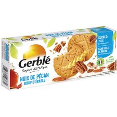 GERBLE Biscuits noix de pécan sirop d'érable ss huile de palme, sachets fraîcheur 3x4 biscuits 132g