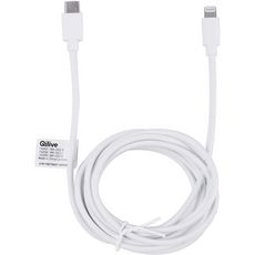 QILIVE Câble Adaptateur 8PIN Lightning/USB-C 2 m Blanc