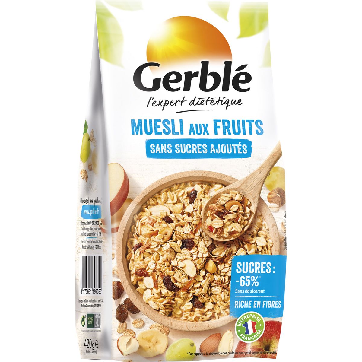 Muesli aux fruits sans sucre