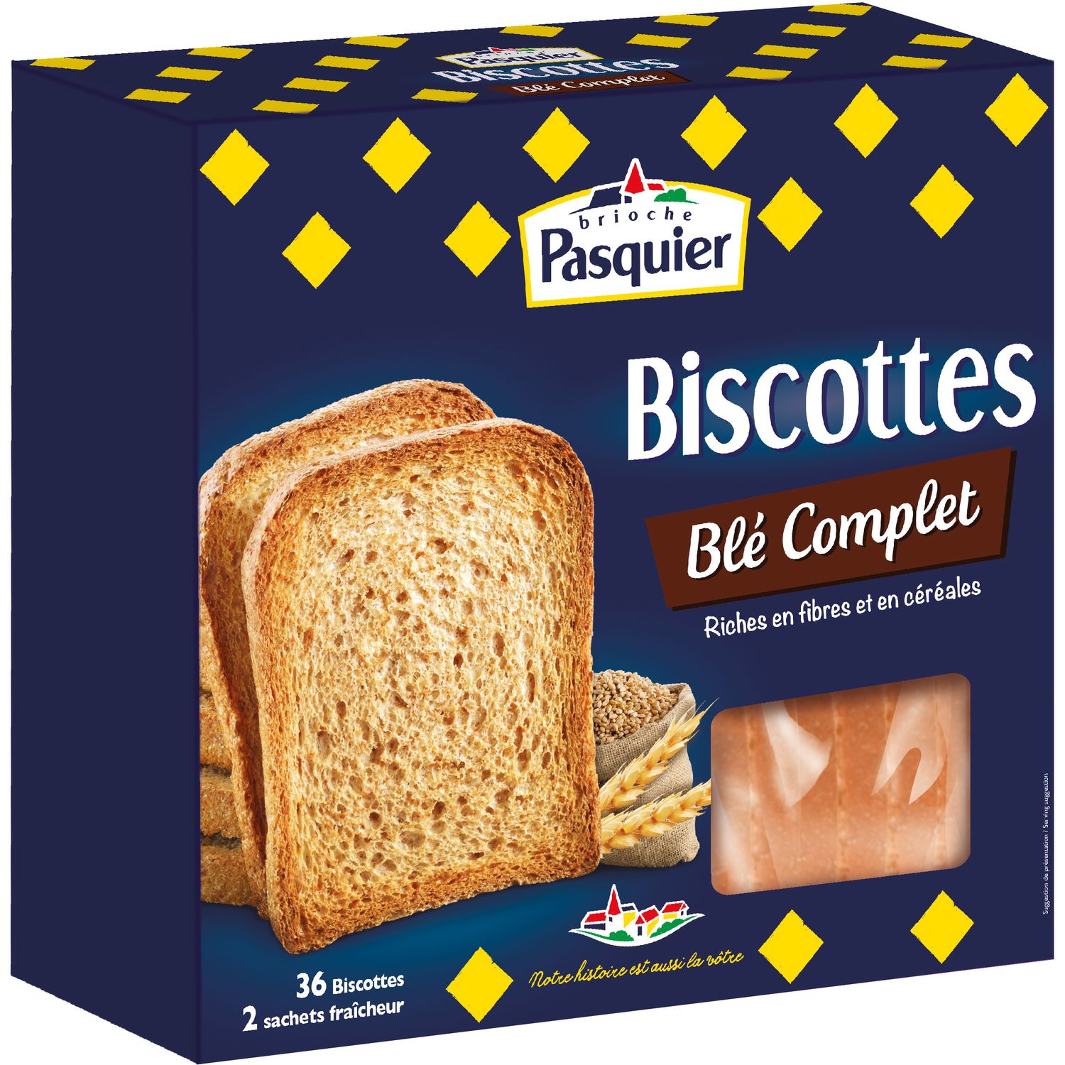 PASQUIER Pasquier biscotte au son 36 tranches 300g pas cher - Auchan.fr