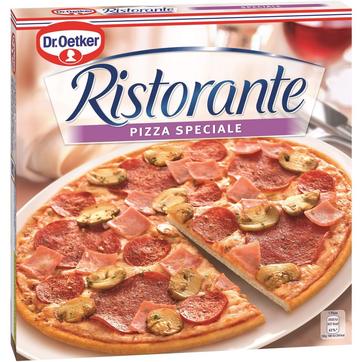 RISTORANTE Dr Oetker - Pizza spéciale : jambon, salami et champignon 330g