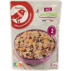 AUCHAN Auchan Riz cantonais cuisiné en France sachet prêt en 2 min 250g 1 personne 250g