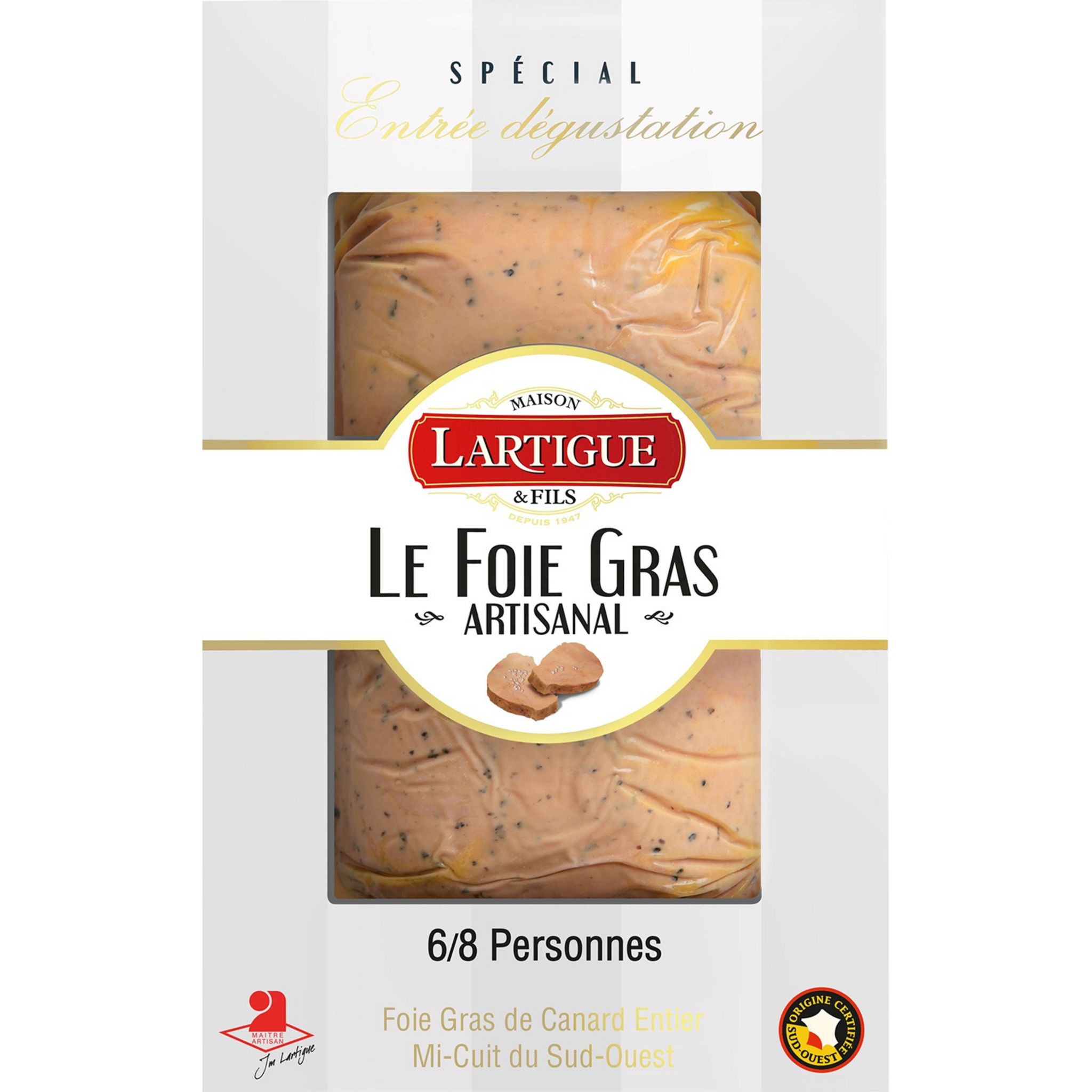 Foie gras de canard entier mi-cuit nature | IGP Sud-Ouest