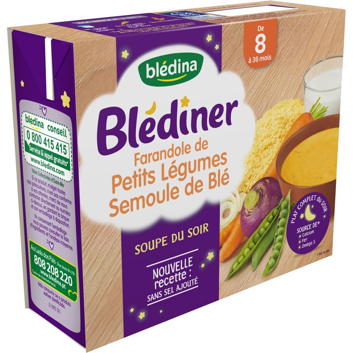 Soupe Blediner Blédina légumes et semoule 2 x 25cl 