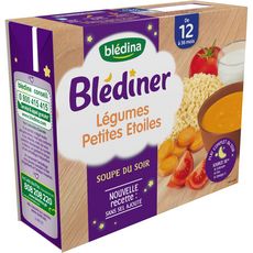 Bledina Blediner Douceur De Legumes Petites Etoiles 2x250ml 12mois Pas Cher A Prix Auchan