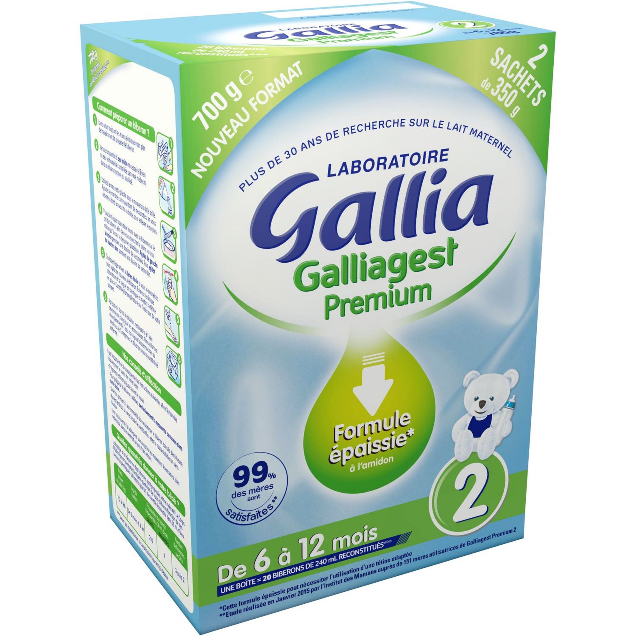 2 boites de lait Galliagest premium - Gallia