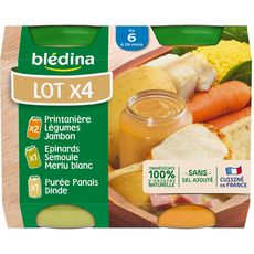 Bledina Bledina Petits Pots Differentes Varietes Legumes Viandes Des 6mois 4x0g 4x0g Pas Cher A Prix Auchan