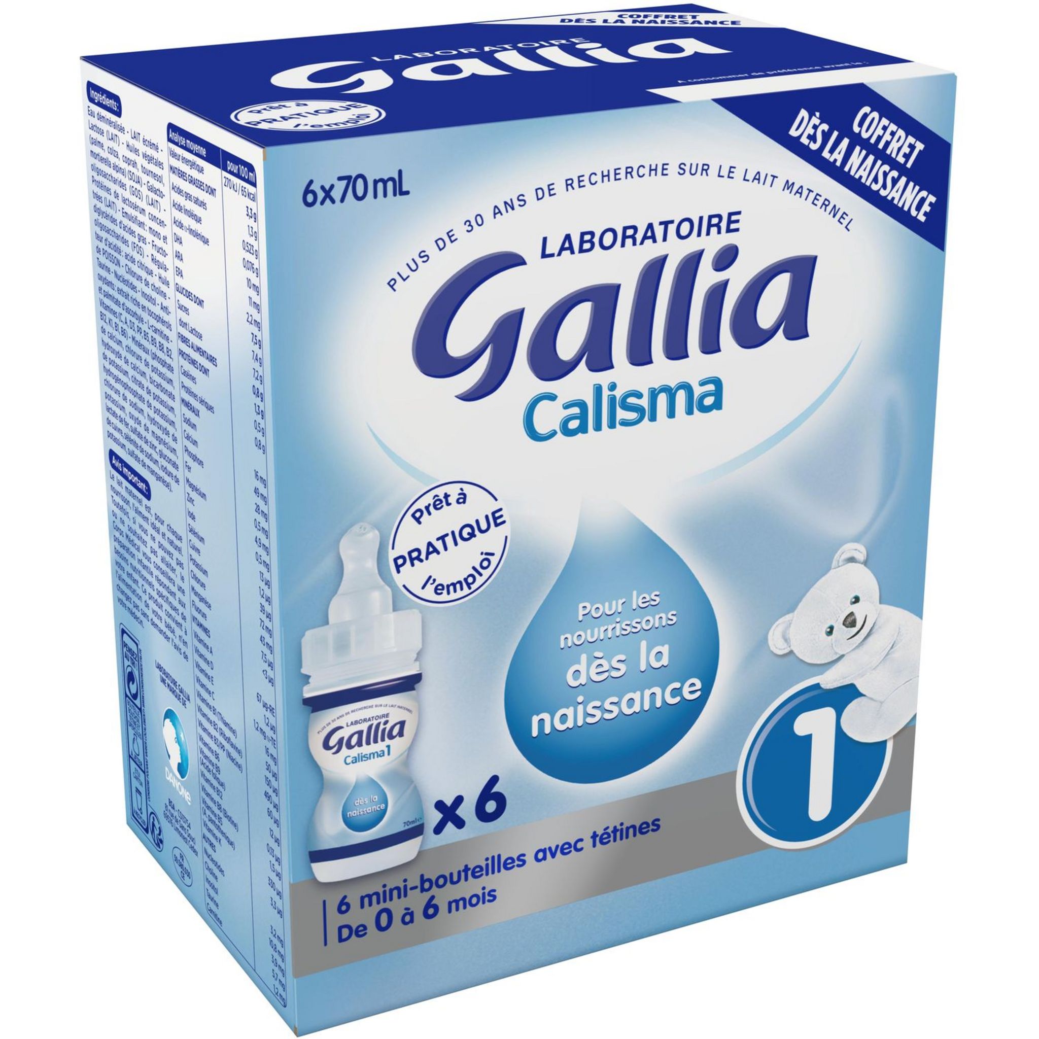 Gallia Calisma 1er age Bag in box 700g De 0 à 6 mois - 0.7 kg