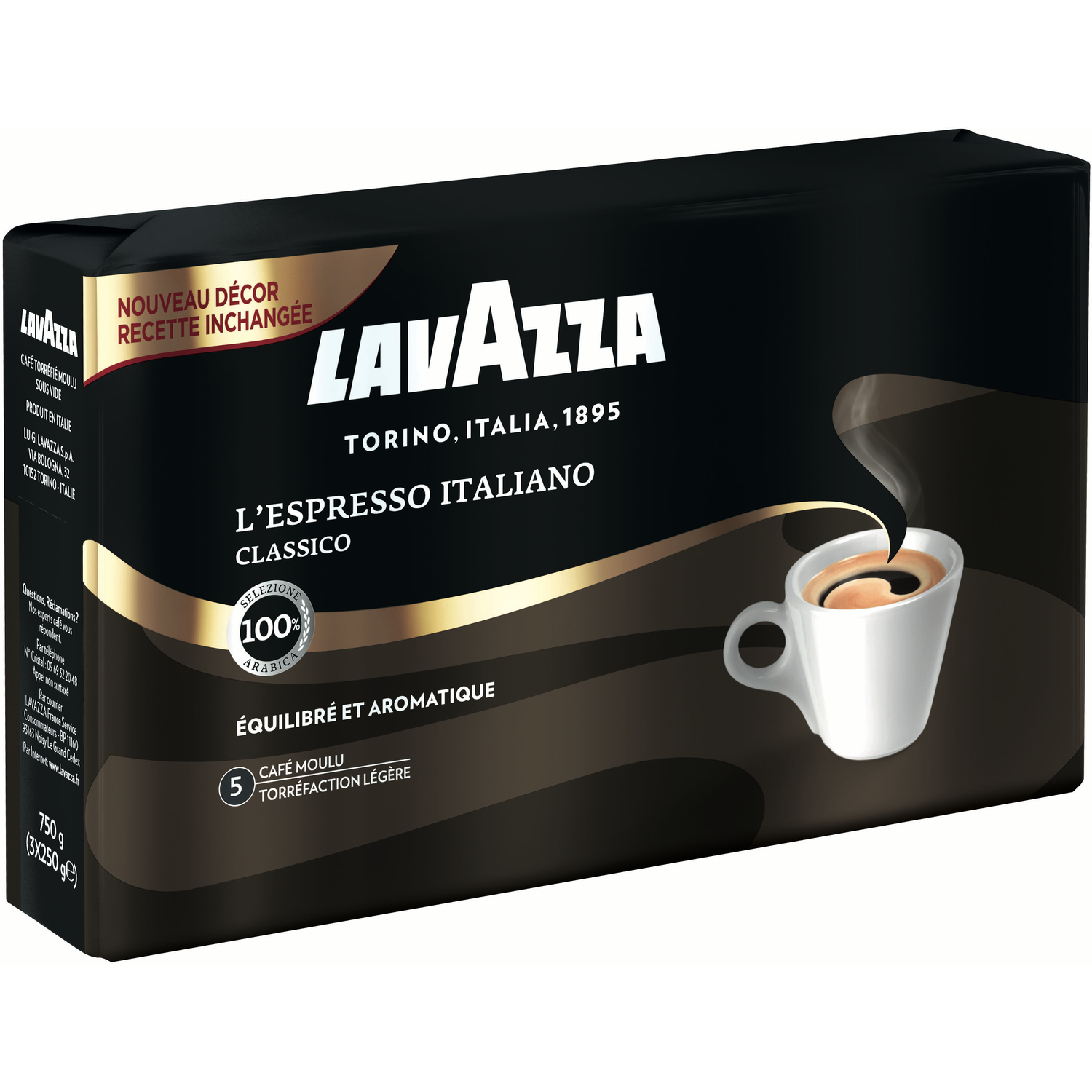 LAVAZZA Lavazza l'espresso italiano moulu 3x250g pas cher 