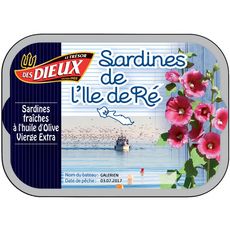 LES DIEUX Les Dieux sardines île de Ré huile olive vierge extra 120g