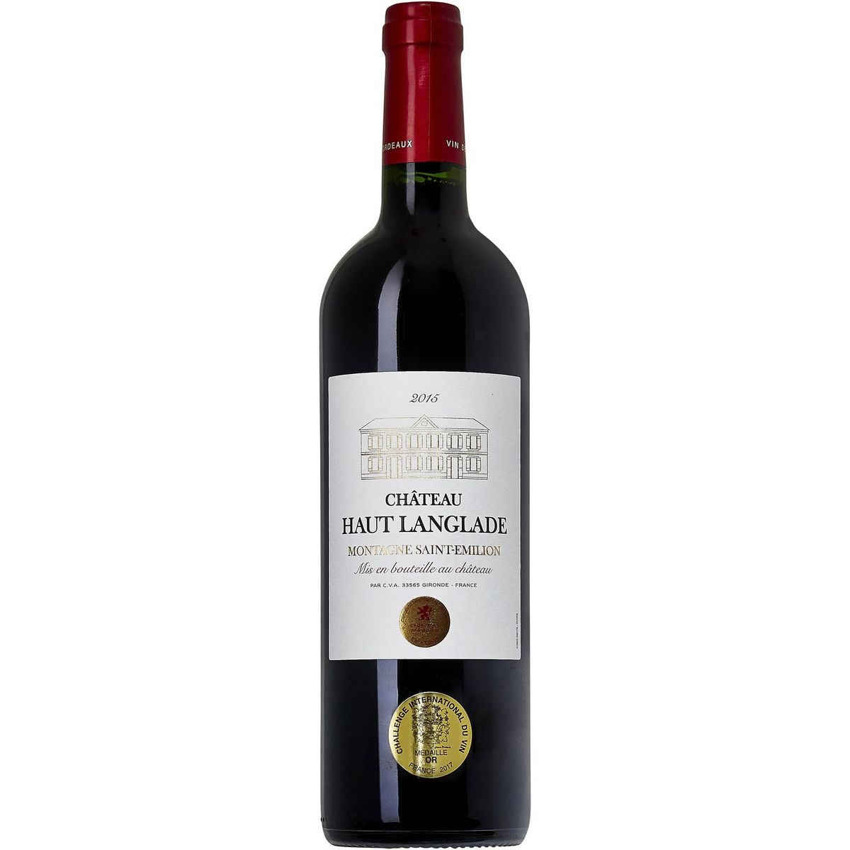 Montagne St Emilion Château Haut Langlade 2015 -75cl pas cher - Auchan.fr
