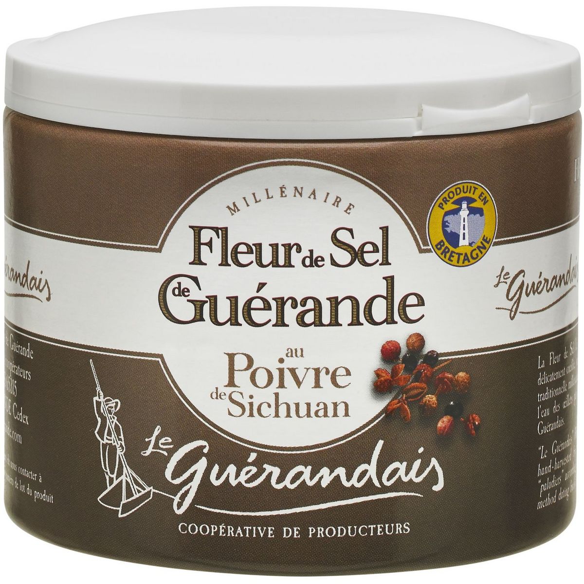 Fleur de sel au poivre moulu