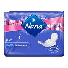 NANA Secure Fit serviettes hygiéniques nuit avec ailettes 12 serviettes