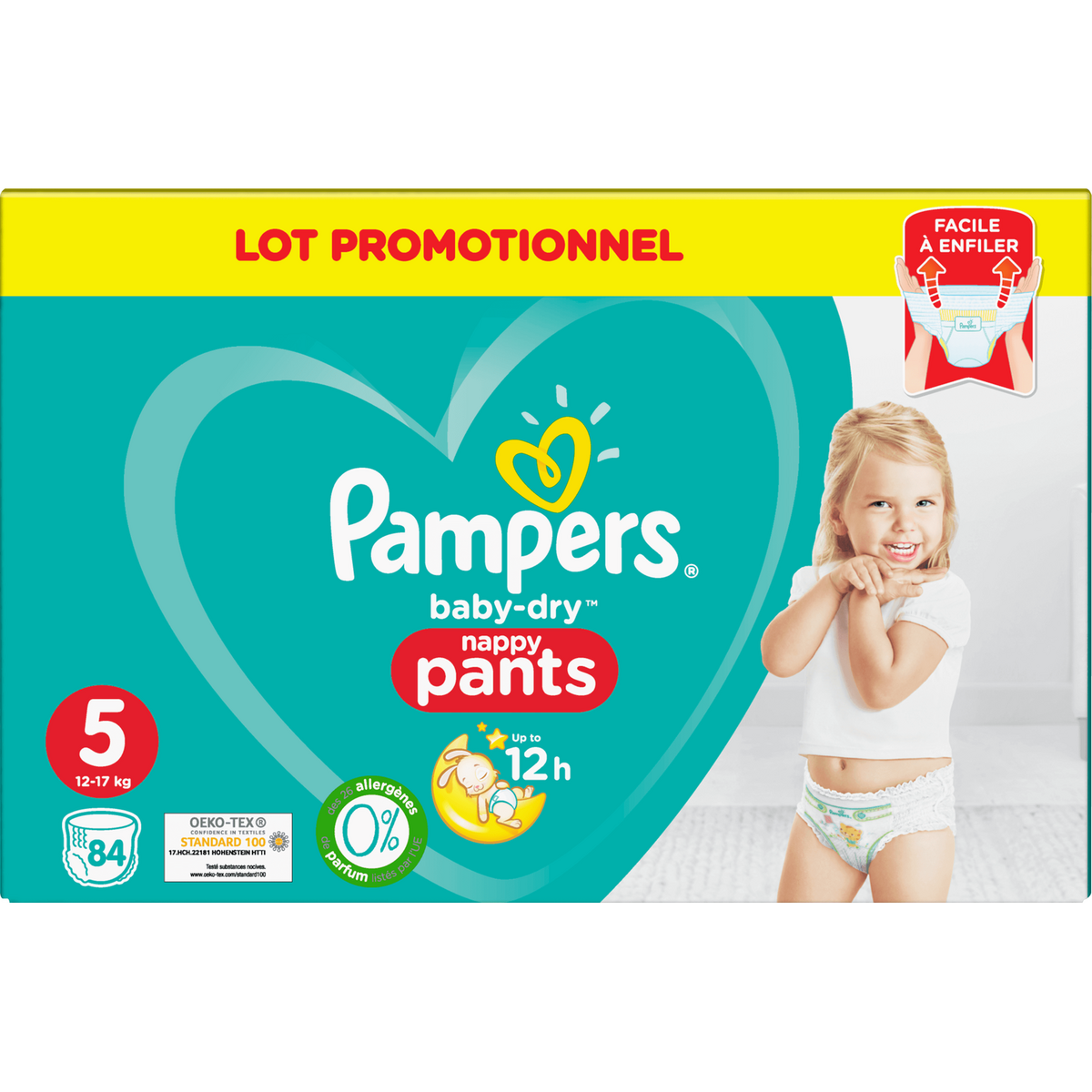 Couches-Culottes Baby-Dry Pants Taille 5 12kg-17kg PAMPERS : le paquet de  74 couches à Prix Carrefour