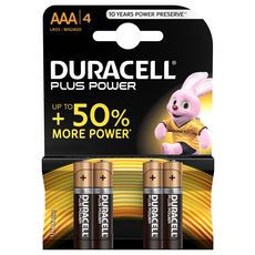 DURACELL Piles AAA/LR03 plus power 4 pièces