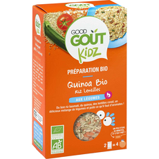 GOOD GOUT KIDZ Quinoa riz et lentilles bio aux légumes 2 sachets 240g