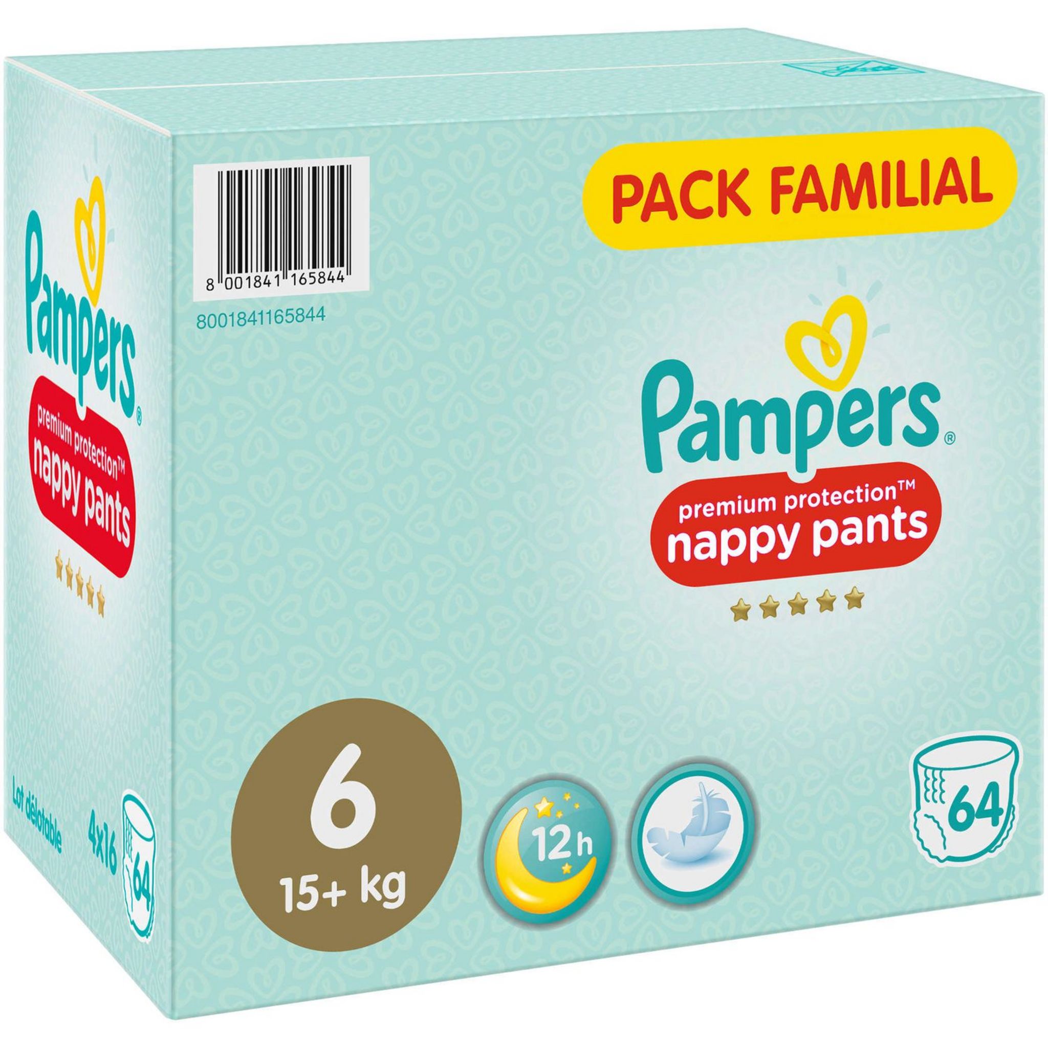 PAMPERS Baby-dry pants couches-culottes taille 6 (+15kg) 64
