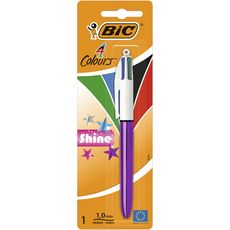 BIC Bic stylo à bille pointe moyenne 4 couleurs shine metallic