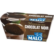 MALO St Malo mousse au chocolat 2x90g
