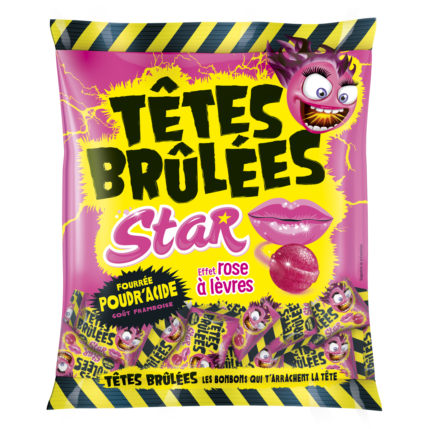 VERQUIN Verquin tête brûlée framboise star 100g 100g pas cher 