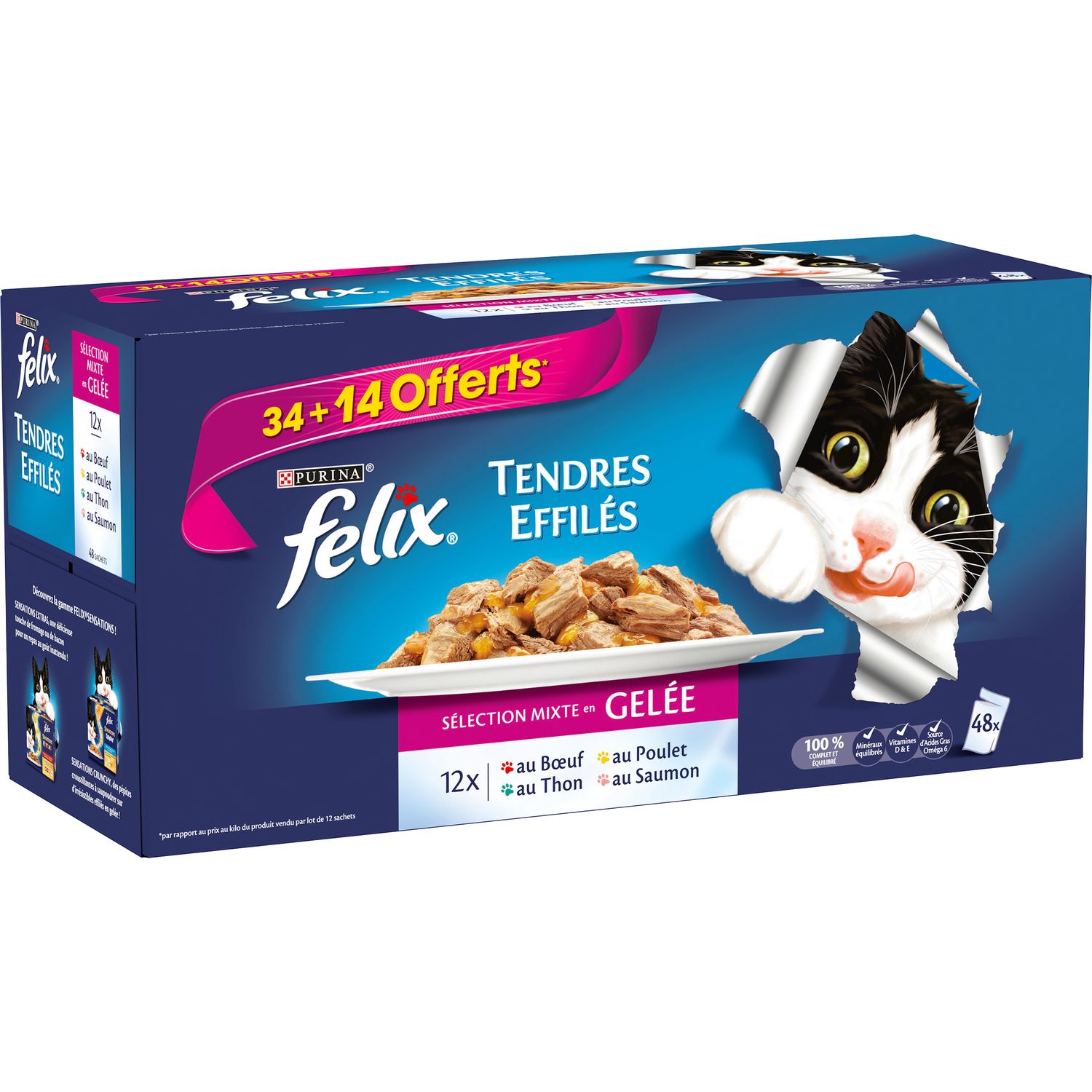 Felix Tendres Effilés en Gelée - Sélection Mixte - Lot de 4 - 24x85g