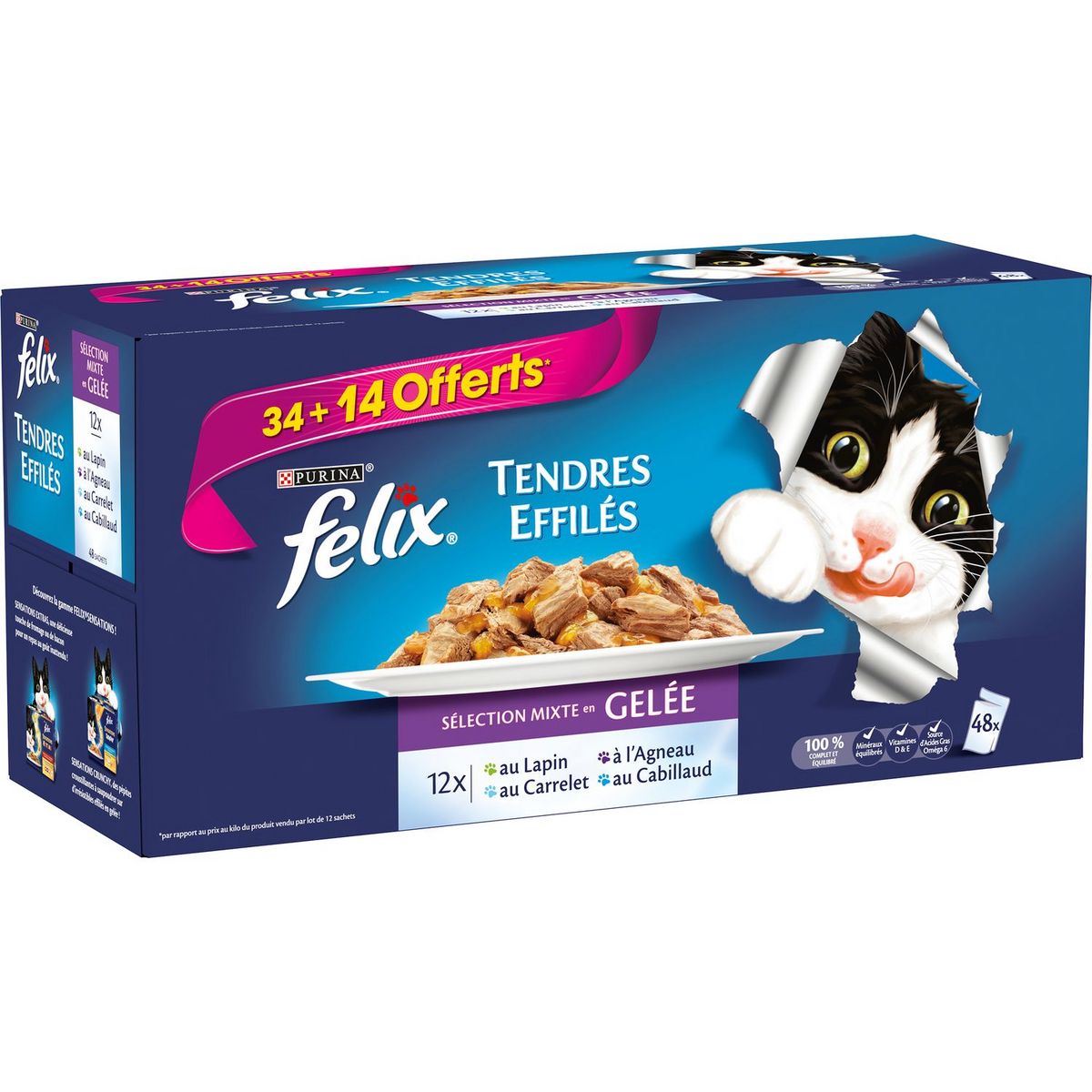 Promo Felix effilés en gelée sélection mixte lapin chez Auchan