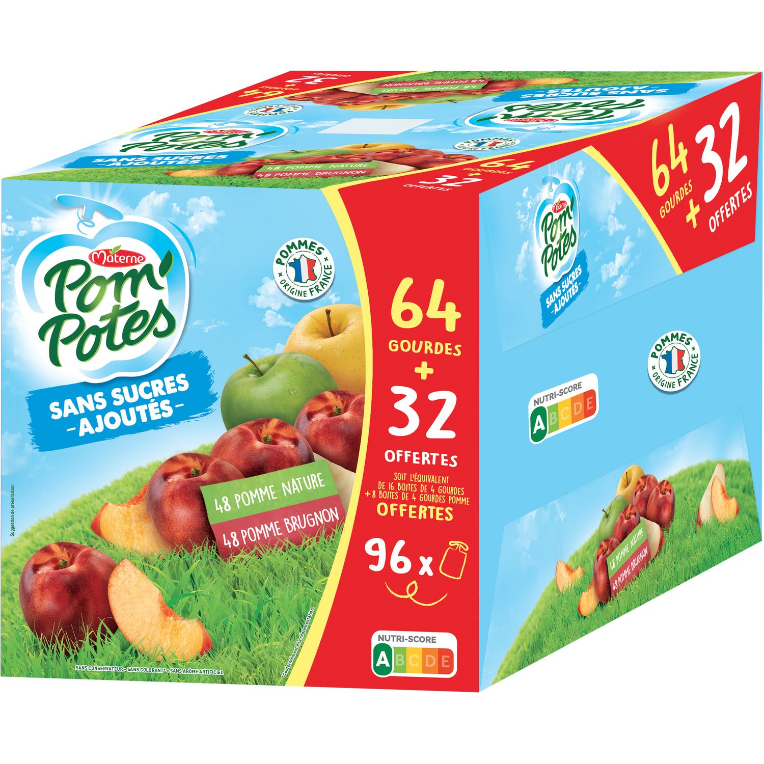 48 Pom'Potes Nature Materne 48 x 90 G - Grossiste boissons, fournisseur de  boissons, boissons en gros avec ClicMarket