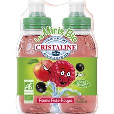 CRISTALINE Cristalline eau aromatisée pomme fruits rouges bio 4x20cl 4x20cl