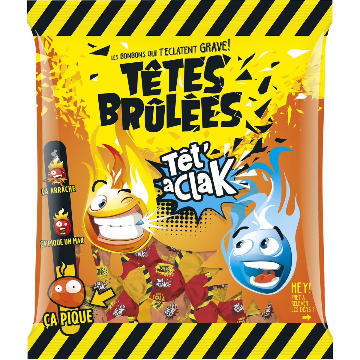 Bonbon têtes brûlées cola X 10, goût maximum