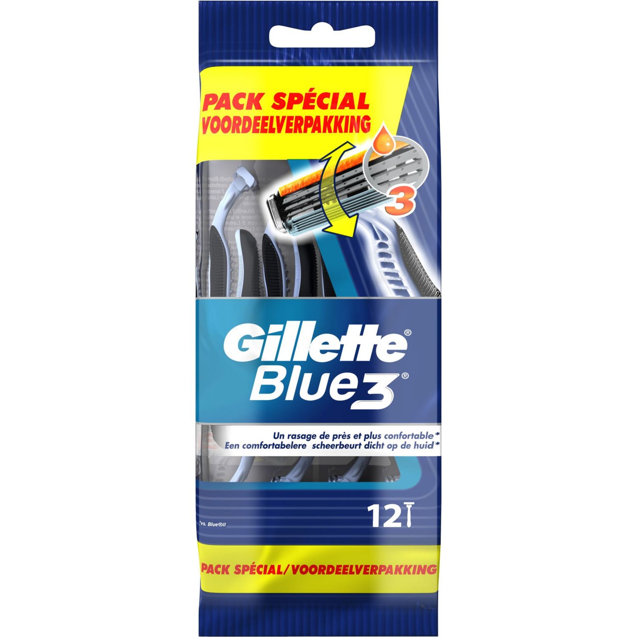 GILLETTE Blue3 sensitive rasoir jetable 3 lames lot de 8