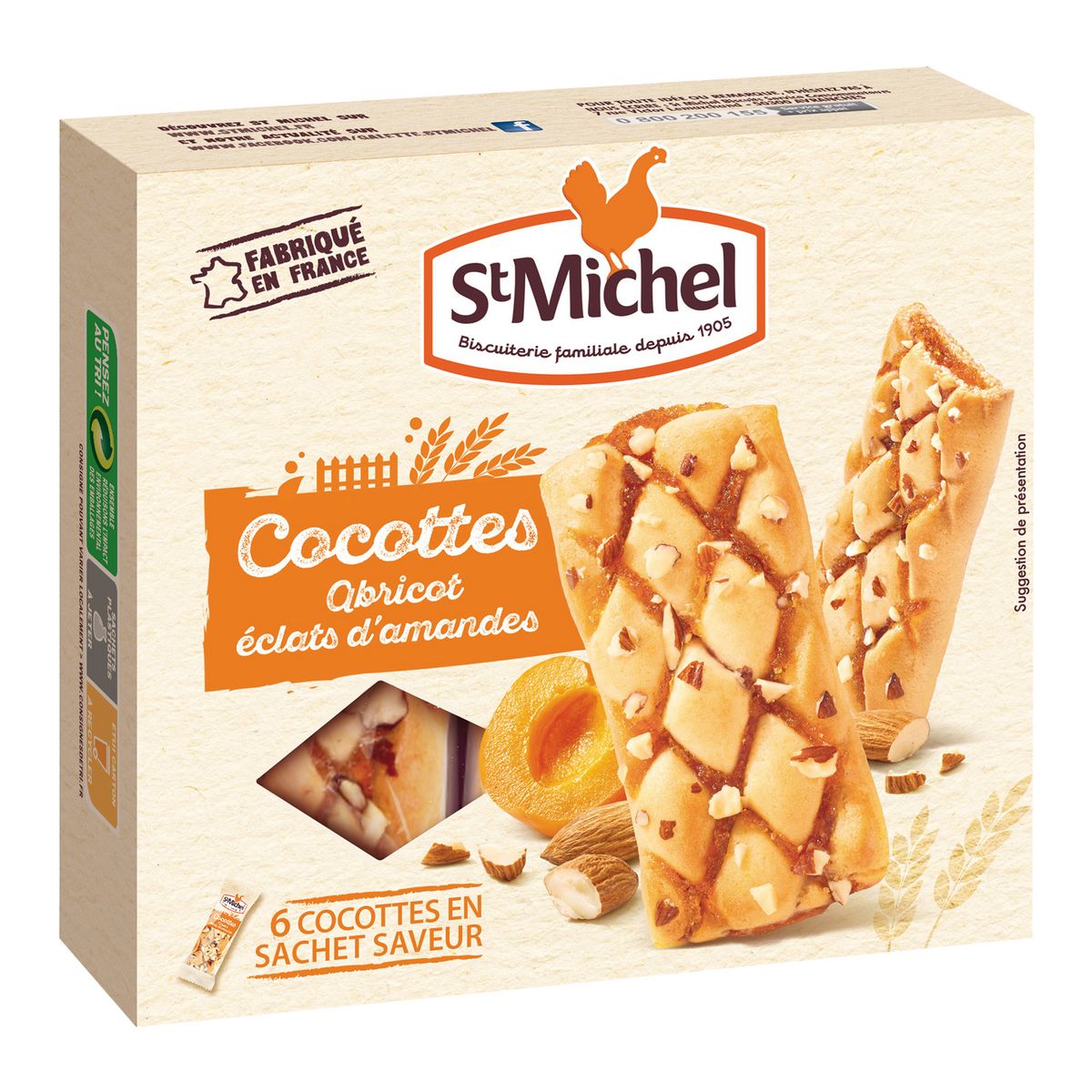 St Michel Saint Michel Cocottes Graines Abricots 150g Pas Cher A Prix Auchan