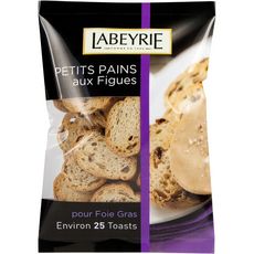 LABEYRIE Petits pains aux figues pour foie gras 25 pièces 100g