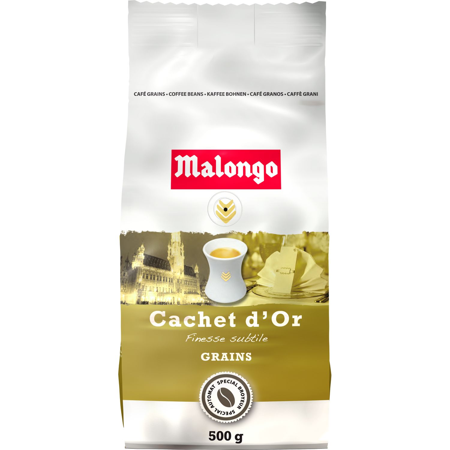 MALONGO Malongo café en grains cachet d'or 500g pas cher 