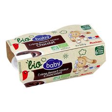 Auchan Baby Bio Pot Dessert A La Creme Chocolat Des 6 Mois 4x100g Pas Cher A Prix Auchan