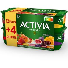 ACTIVIA Activia Yaourts aux fruits bifidus 16x125g 16x125g