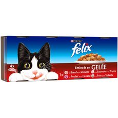 Auchan Boites Patee D Eminces En Gelee Pour Chat 6x400g Pas Cher A Prix Auchan